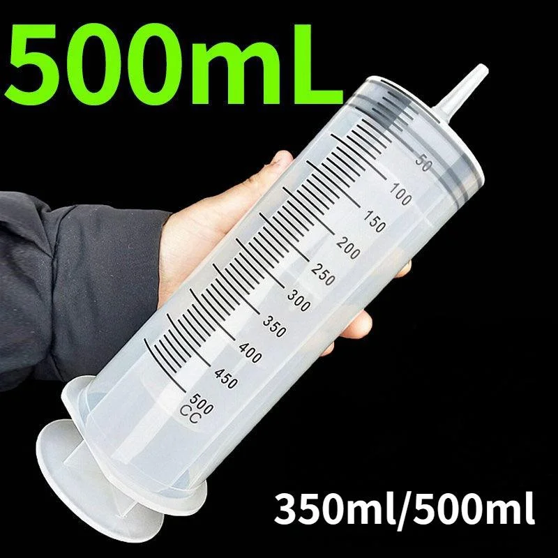 Large Capacity 350/500ML Syringe Injector Reusable Manual Pump For Livestock Feeding Liquid Transfer Measuring Farm Use