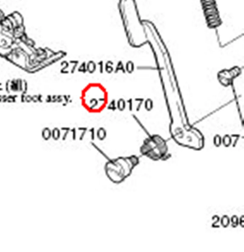 274017 spring Presser foot lifting handle spring for Pegasus M700/M800 JACK 798 industrial sewing machine spare parts