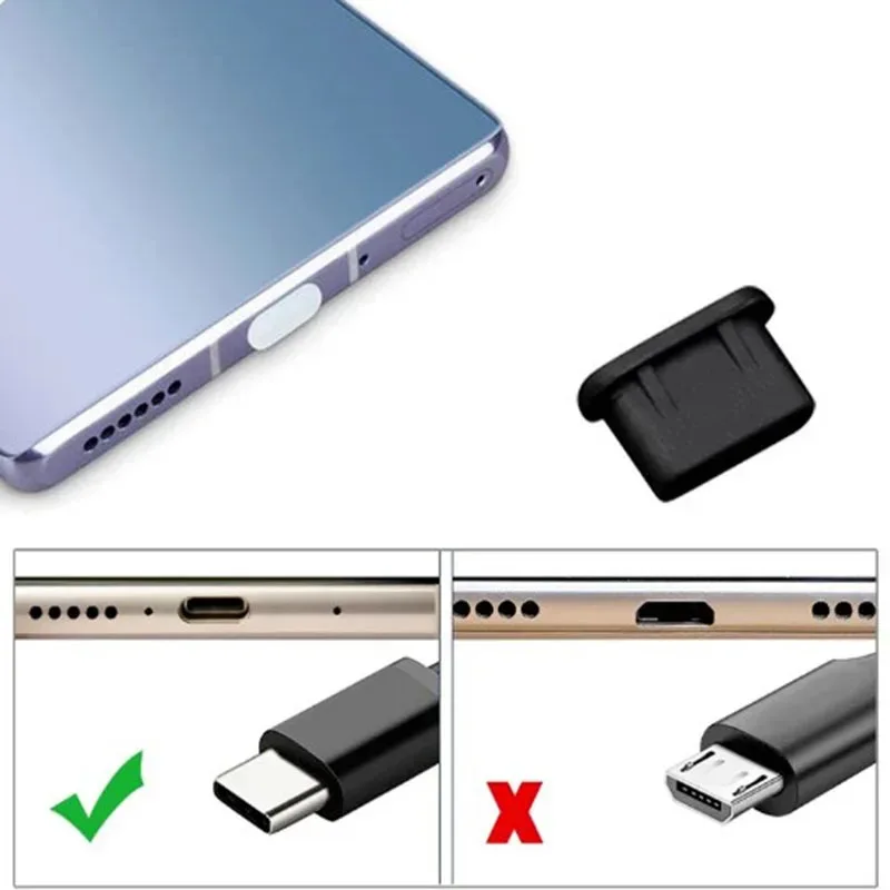 Picture 5: 10-500Pcs USB Charging Port Type C Dust Plug Charging Port Silicone Cover for Samsung Huawei Xiaomi Smart Phone Accessories