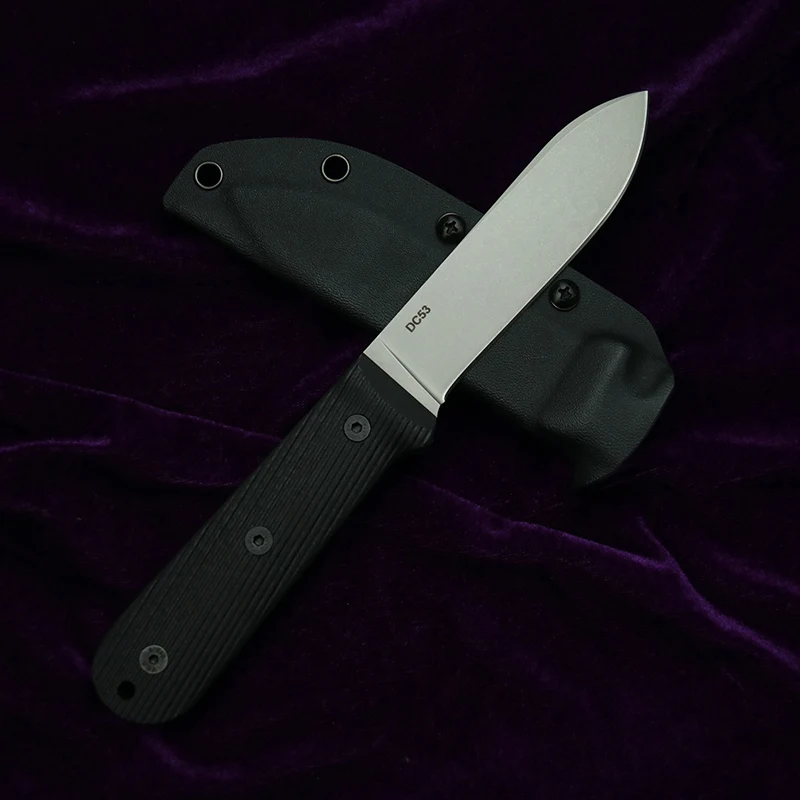 LEMIFSHE DC53 Steel G10 Handle Fixed Knife Jungle Survival Camping Fishing Home Fruit Cutting Multi functional Portable Tool