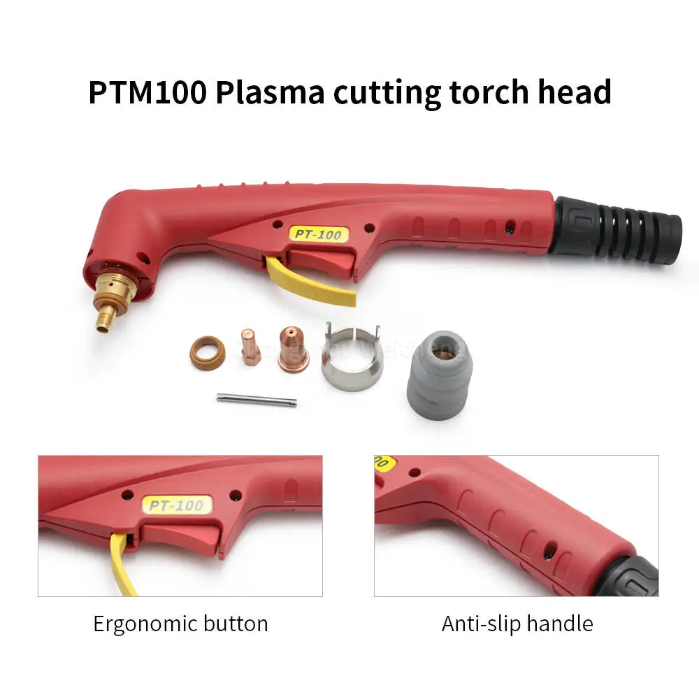 PT-100 空冷式ハンドルプラズマ切断トーチ IPT100 PTM100 プラズマトーチ本体ヘッド（エサブ溶接用）