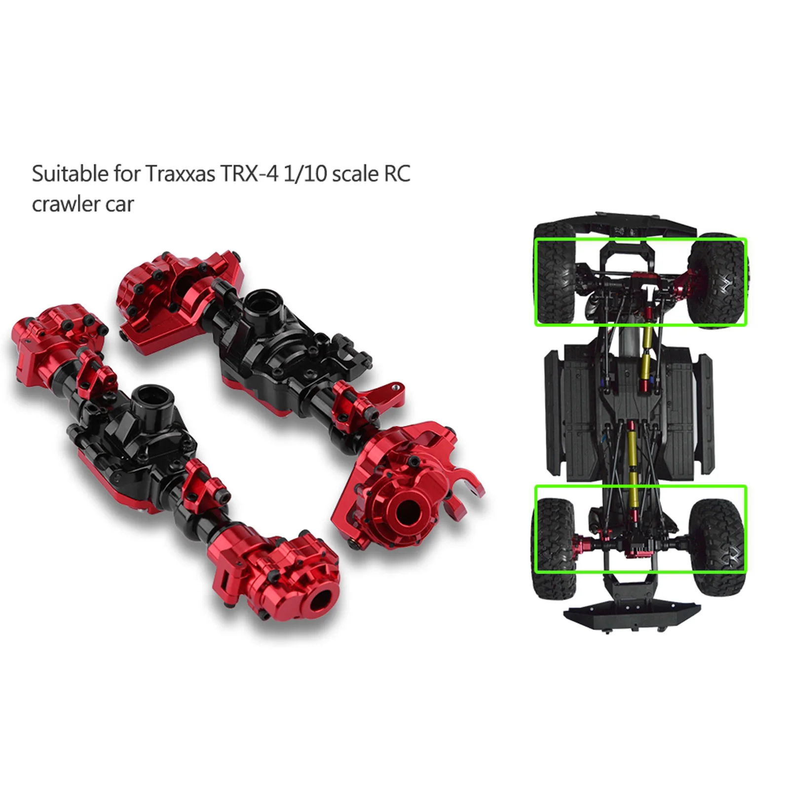 

Front Portal Axle Model Car Accessory Metal Front Rear Portal Axles for Traxxas -4 1/10 Scale RC Crawler Metal Portal Axle