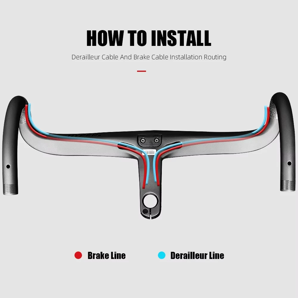 Full Carbon Integrated Handlebar Ultra Light Carbon Fiber Handlebar and Mountain Bike Handlebar