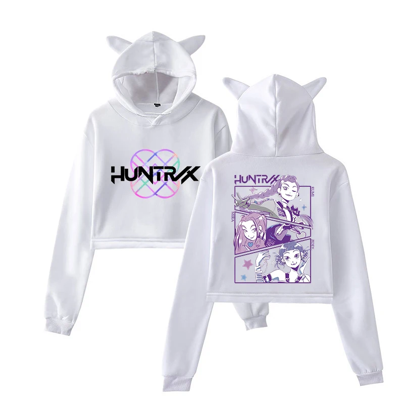 New Hot K-Pop Demon Hunters Mira Rumi Zoey Printed Hoodies Women Girl Sweatshirts Casual Hoodie Personality Cat Ear Pullover