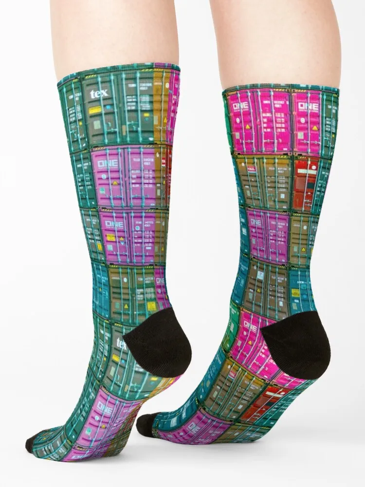 More Shipping Containers Socks Crossfit football bright garter gym Girl'S Socks Men's