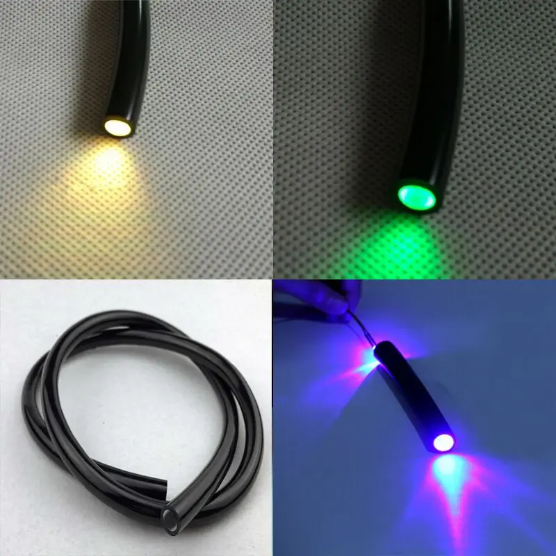 10M 8mm (średnica wewnętrzna) Czarny PMMA plastikowy koniec glow elastyczny kabel światłowodowy lekki silnik sterownik domowy Hotel samochód DIY wystrój sufitu