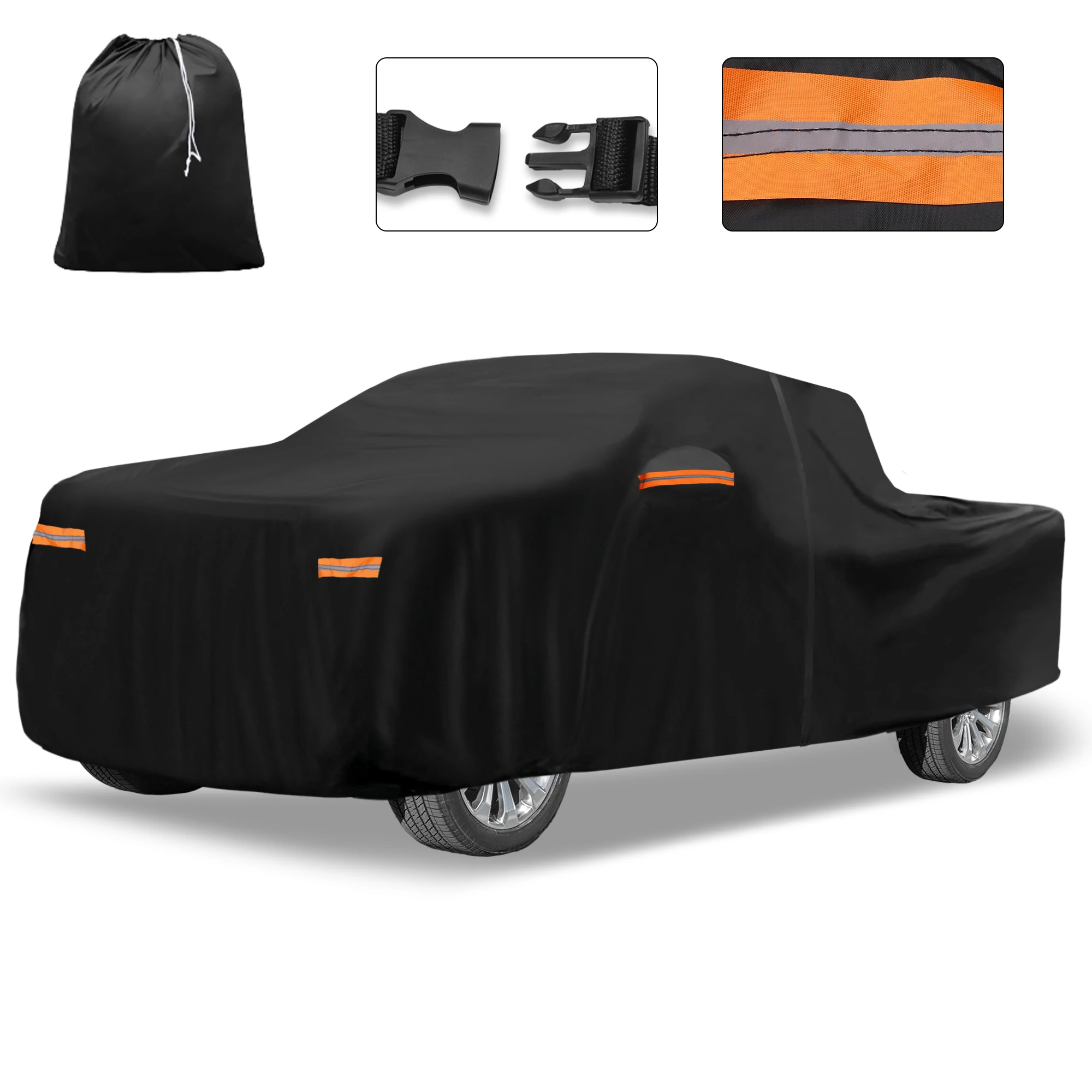 

Автомобильный чехол Motoforti для Chevrolet Silverado Crew 210D-PU, уличный полный автомобильный чехол на все погоды с дверной молнией