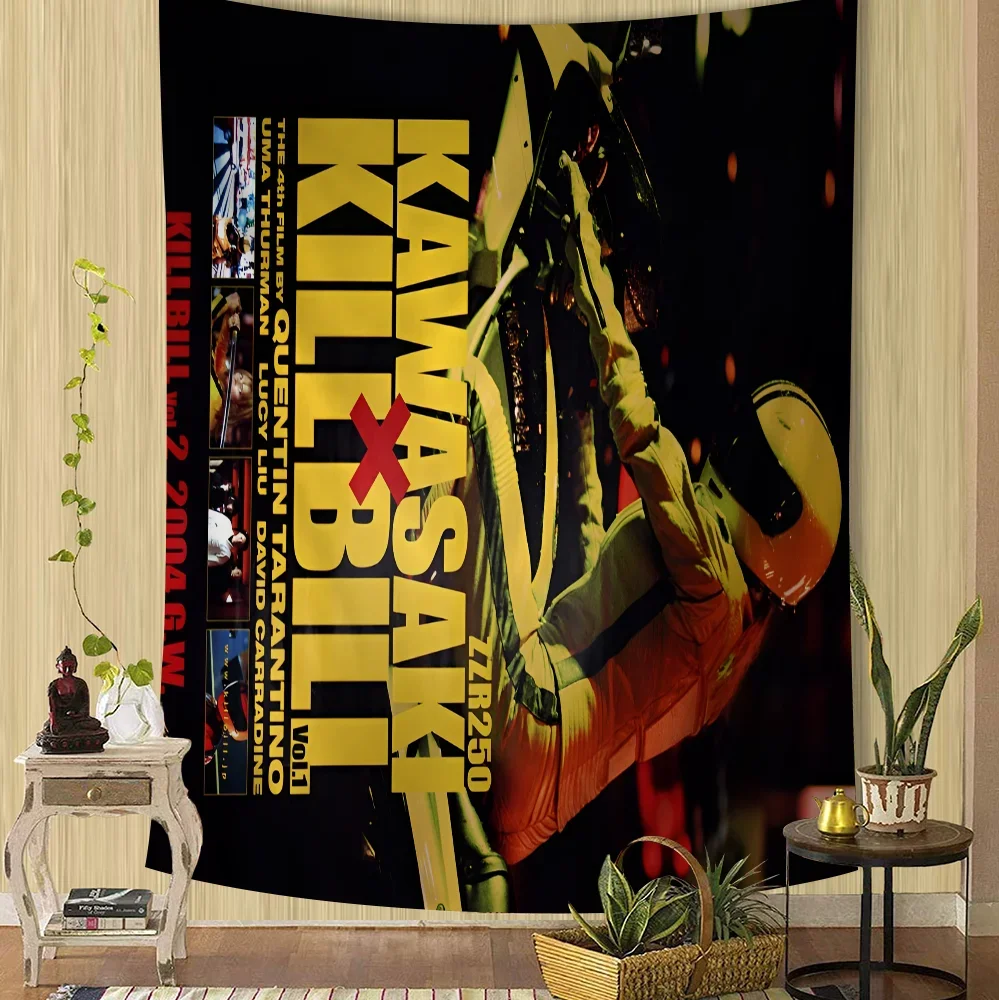 Classic Movie Kill Bill Shameless Pulp Fiction Anime Tapestry Indian Buddha Wall Decoration Witchcraft Bohemian