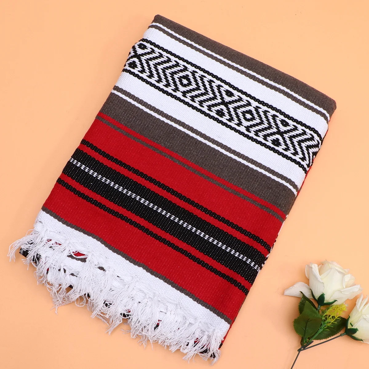 

Blanket 130X180Cm Thick Woven Blanket Soft Woven Sofa Bed Car Decor Yoga Mat For Living Room Office Grey