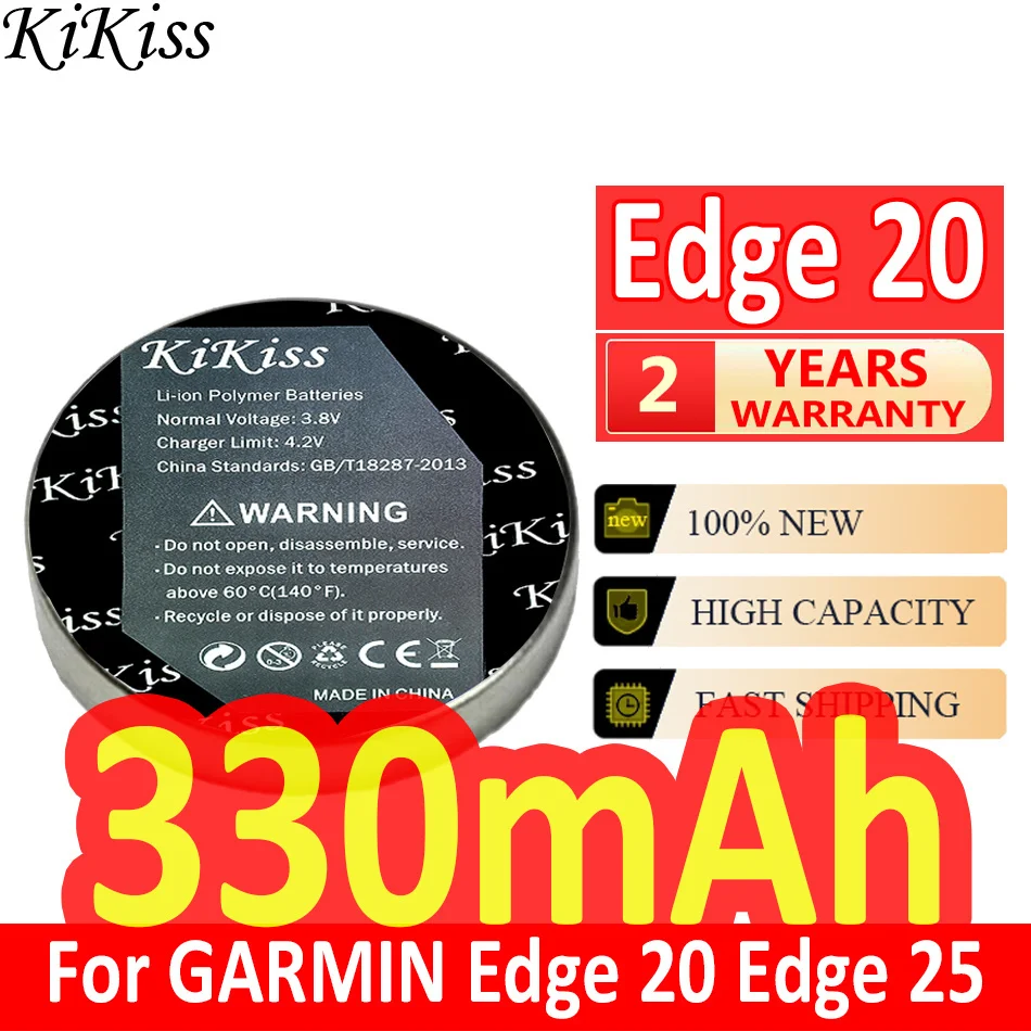 

330mAh KiKiss Powerful Battery LIR2430 For GARMIN Edge 20 25