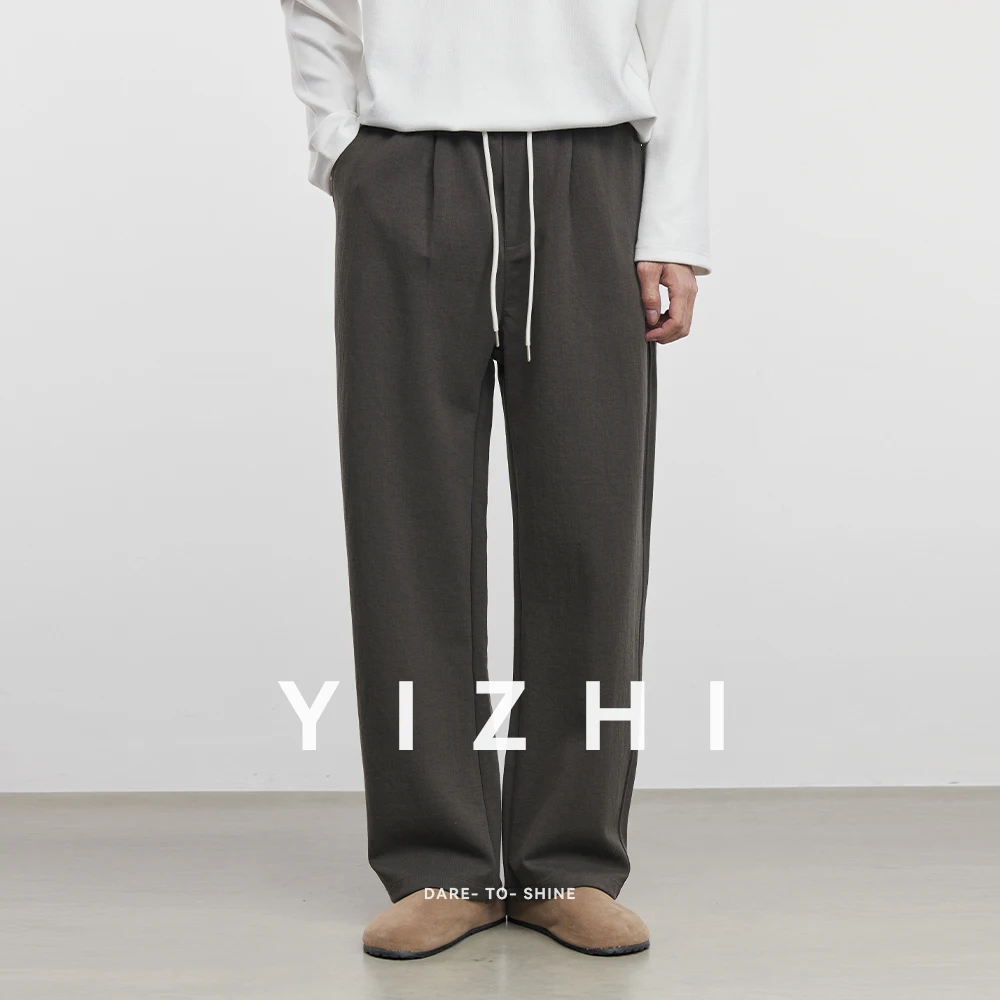 Fashion Men's Casual Pants 2025 Spring and Autumn New Straight Pants Sportswear Pants Loose Wide-leg Pants Men's Casual Pants