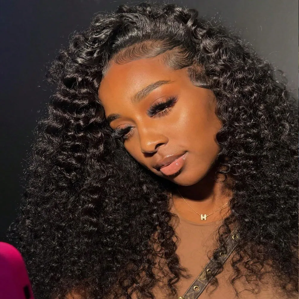 

Парик-полупарик с откидной передней частью, из натуральных волос, с кудрями «Джерри», минималистичный, без необходимости оставлять свои волосы, улучшенный парик-повязка для женщин, 24 дюйма