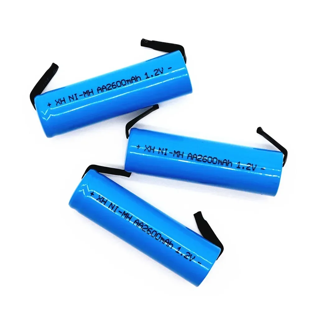 100% Neue Originele Akku 1.2V 2600Mah Aa Nimh Batterie Mit Soldeer Pins Diy Elektrische Rasierer Zahnbürste Spielzeug