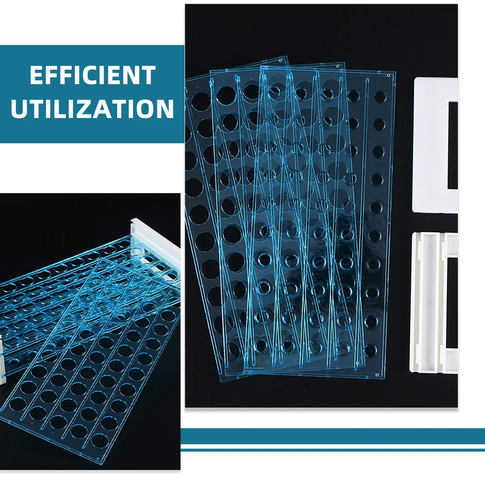 

3 Pcs Test Tube Rack Caulking Storage Laboratory Stand Holder Racks Tools Plastic Polypropylene