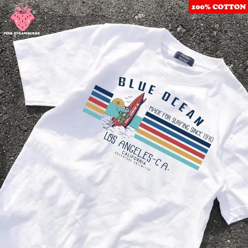 

New Summer White Short Sleeves T-shirts Men's 100% Cotton American style Letter Print T-shirts Loose Casual Y2k Top mens clothes