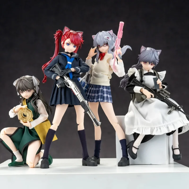 Edenindustry Suprise Box Feiqizi'S Unusual Day Movable Joint Anime Maid Style Action Figure Cloth Outfit Collectible Toys