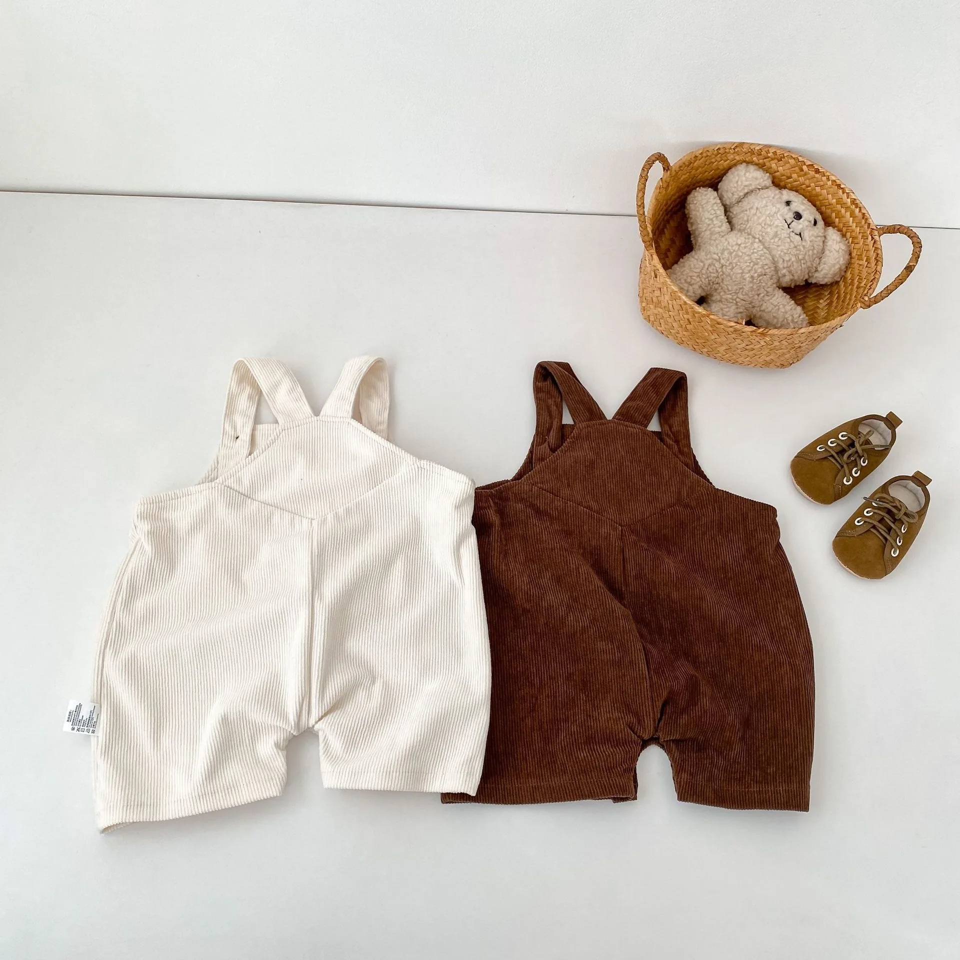New spring and autumn corduroy overalls for infants and young children