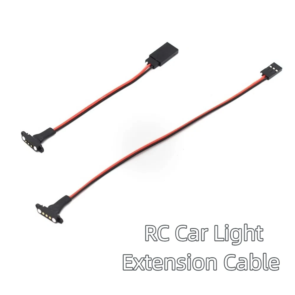 

New Magnetic RC Extension Cable Simulation Black Snap-on Cable Easy to Install Plastic Car Light Extension Wire RC Accessories