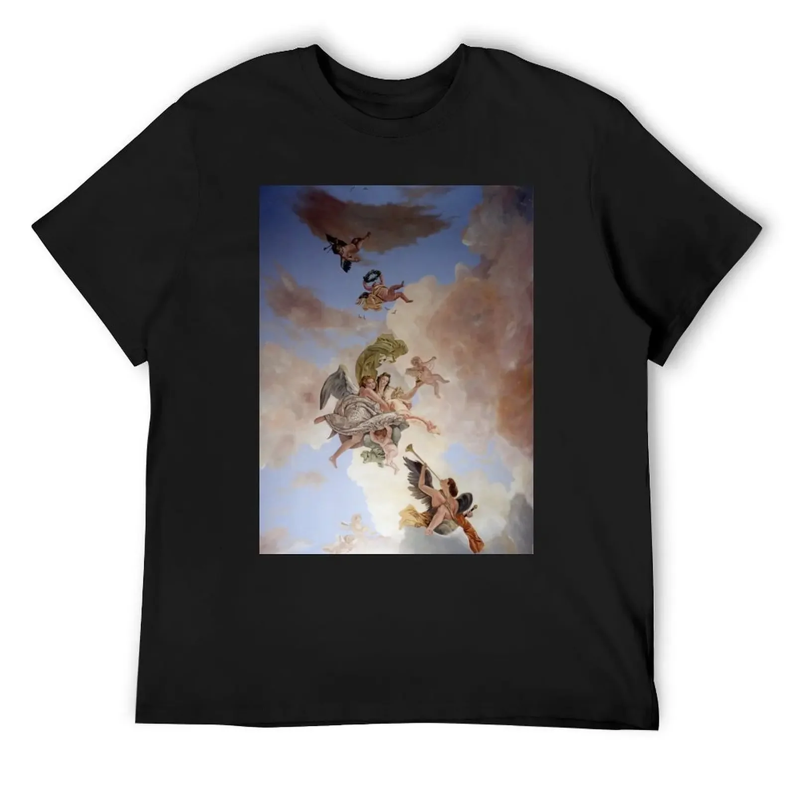 Renaissance Angels and Clouds T-Shirt anime tshirt plus size clothes oversized graphic tee Aesthetic clothing sweat shirts, men