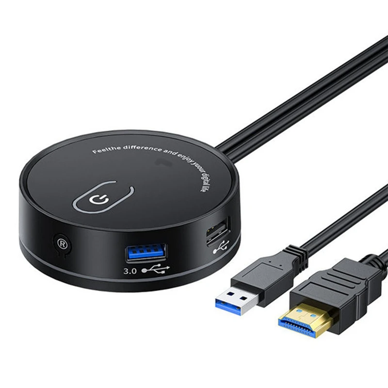 T04C-Computer Desktop Switch Internet Cafe Universal USB3.0 Audio Home Desktop External Power Extension Button