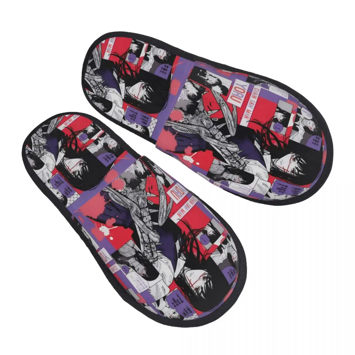 

Зимние меховые тапочки Yoru Chainsaw Man Reze Merch, домашние меховые шлепанцы, тапочки для гостиной Asa Mitaka, мягкие нескользящие шлепанцы