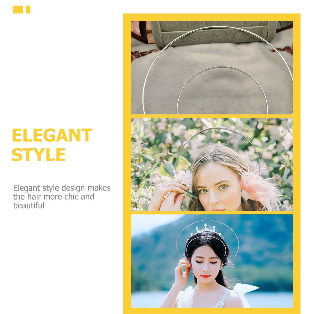 

6Pcs Metal Hair Bands DIY Party Hair Accessories Wedding Tiara Headband for Women Angel , Headdress