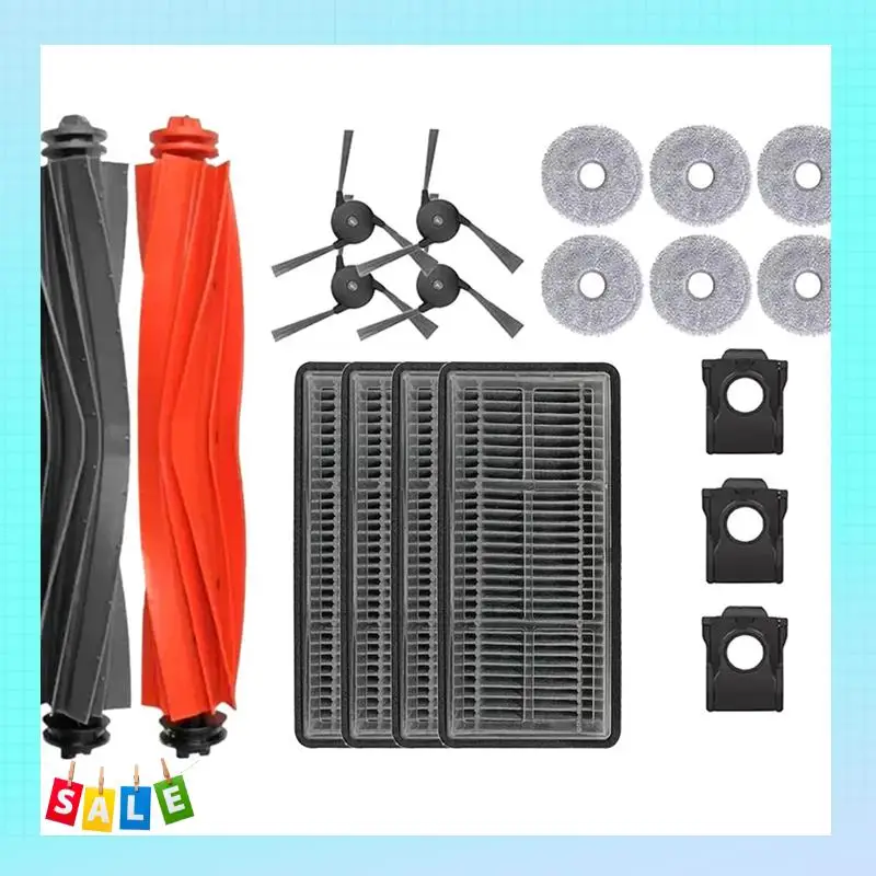 

A56X For Dreame X40 Pro Ultra Robot Vacuum Cleaner Accessories Main Side Brush Filter Mop Dust Bags Replacement Spare Parts