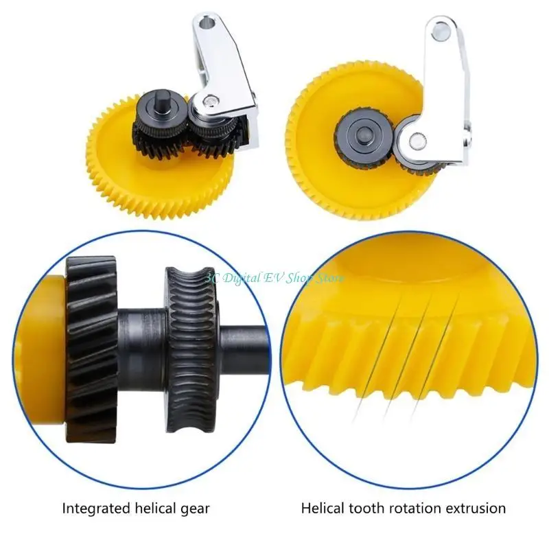 

E74D Printers Extruder Gear Coated Surfaces Integrated Helical Gear