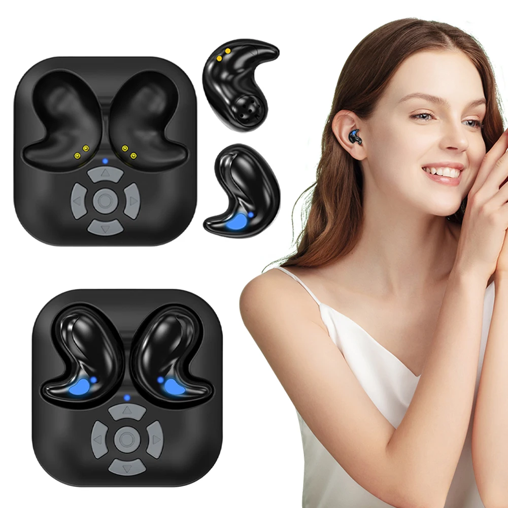 سماعة رأس 5.4 متوافقة مع تقنية البلوتوث للحد من الضوضاء أثناء النوم، سماعة رأس صغيرة محمولة متعددة الوظائف للتحكم عن بعد #3