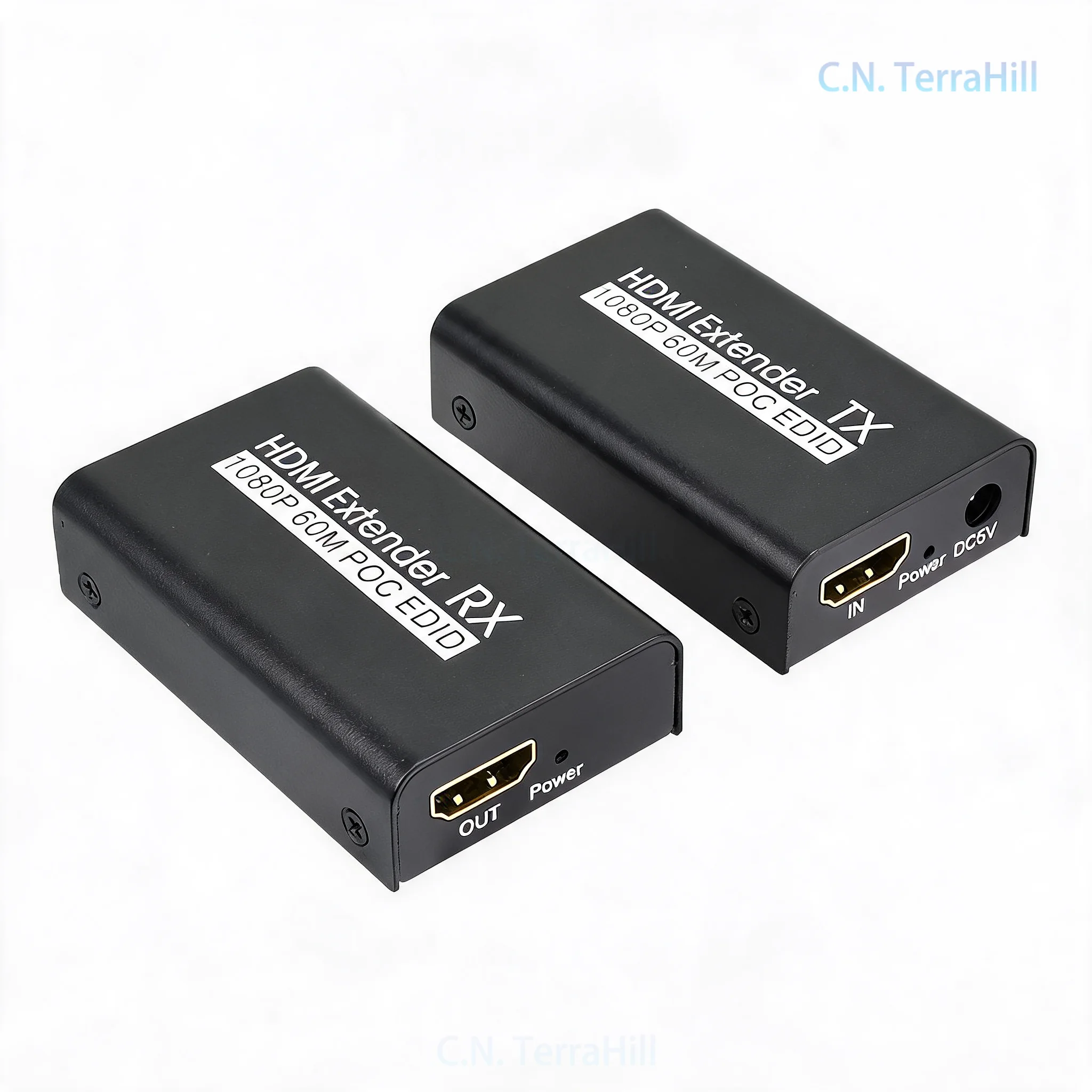 HDMI Extender 60m, HDMI to RJ45 Single Network Cable Signal Amplifier for Long Distance Transmission
