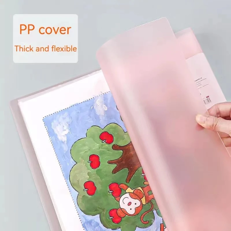 A3 File Folder Display Book 20-80pages Painting Art Collection 8k Album Transparent Information Children's Reward Poster Storage