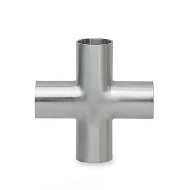 

50.8MM SMS 3A BPE High Quality Manufacturing Stainless Steel Sanitary Pipe Fittings Four Way Cross