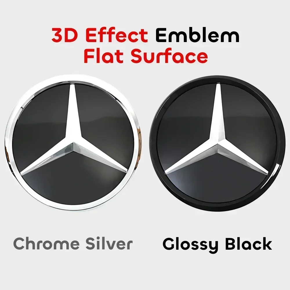 

Car Front Bumper Grill Star Badge Emblem Mirror Finish Style Emblem For Mercedes Benz X156 GLA180 GLA200 GLA250