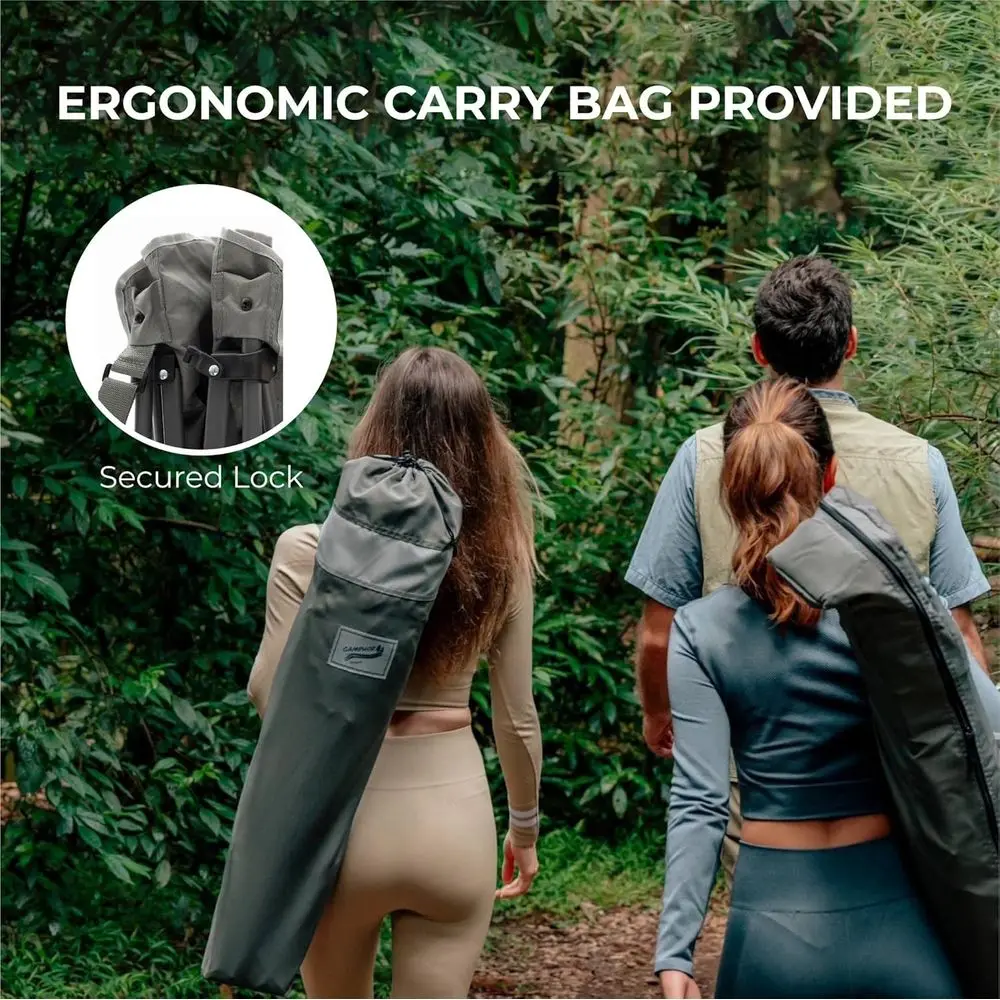 Robusta sedia da campeggio pieghevole per adulti con schienale imbottito - Ideale per attività all'aperto, sport, spiaggia e pesca, supporta 400 libbre