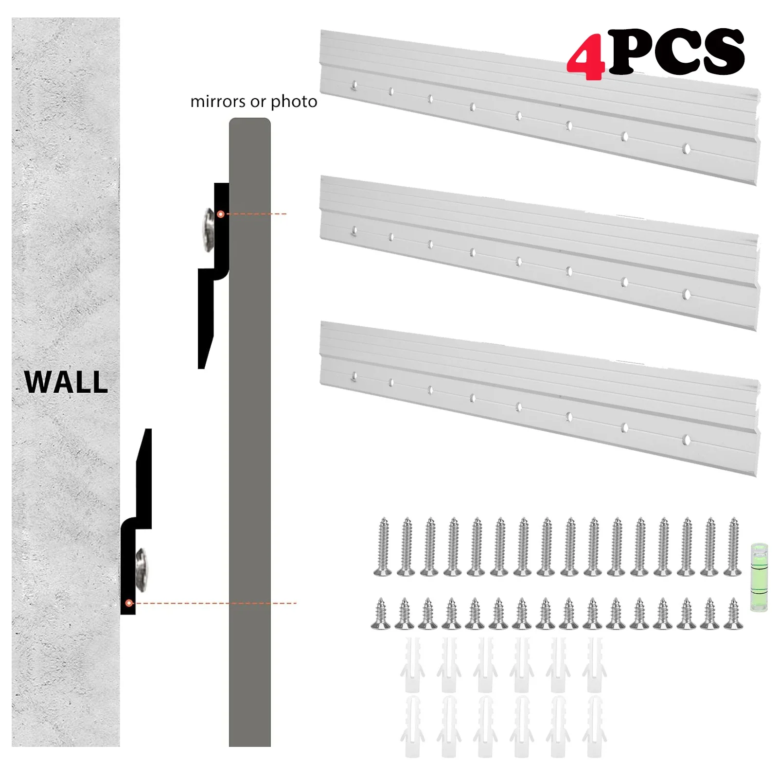 

French Cleat Hanger 18 inch Z Clip Mirror Hanging Hardware Whiteboard or Headboard or Wall Mounting Brackets Picture Hanger Wall