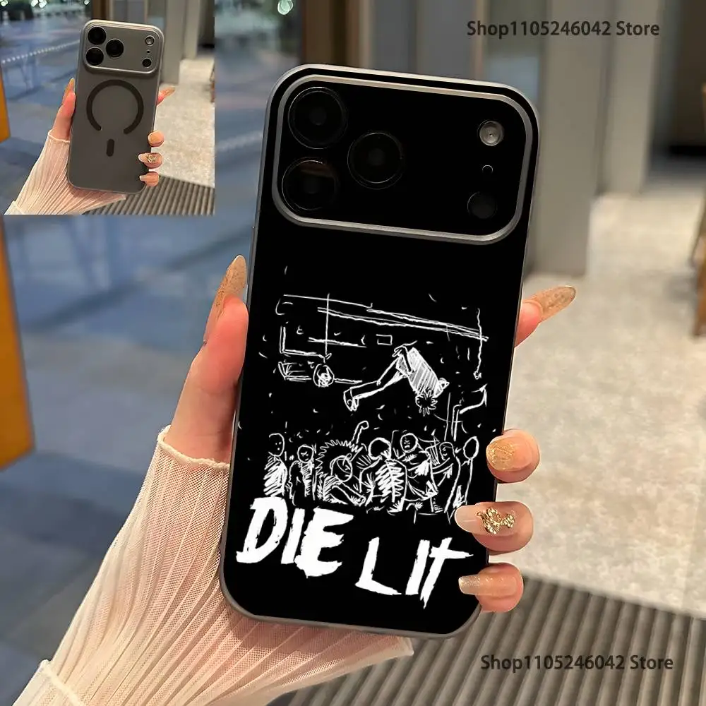 I AM MUSIC P-Playboi Carti Casing Ponsel Transparan Anti Benturan Warna Abu-abu Untuk iPhone 17,16,15,14,13,12,11,Pro,Max,Plus, Pengisian Daya Magnetik