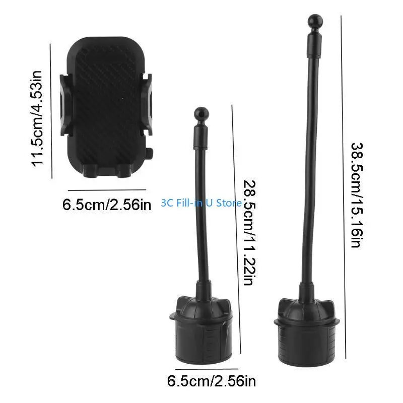 모든 휴대폰 용 자동차 용 G8TA 휴대용 긴 넥 컵 전화 홀더