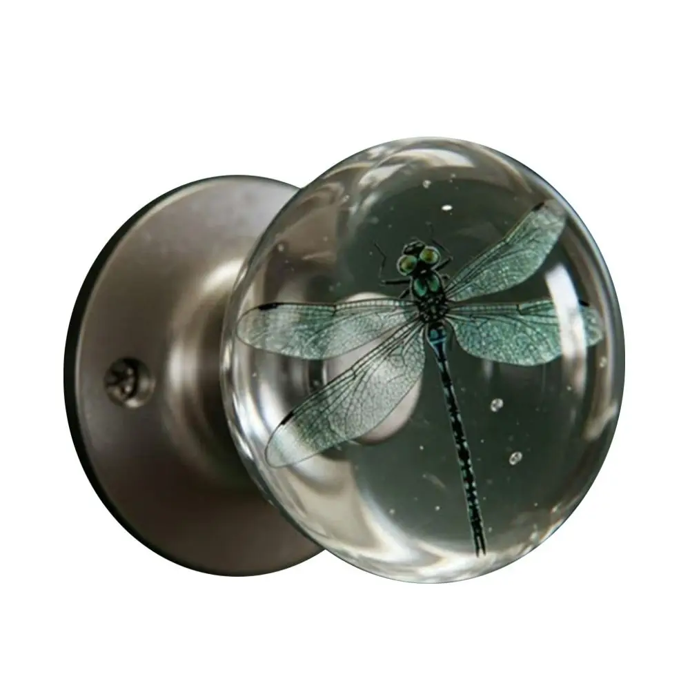 عالية الجودة مقاومة للخدش مقبض الباب الزخرفية الرجعية جولة الحيوان الفني مقبض فراشة نمط مقبض الباب #5