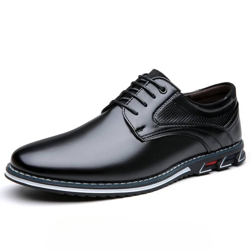 

New Large Size 38-53 Pu Leather Dress Shoes for Men Designer Soft-soled Male Driving Shoes Fashion Solid Color Light Men's Shoes