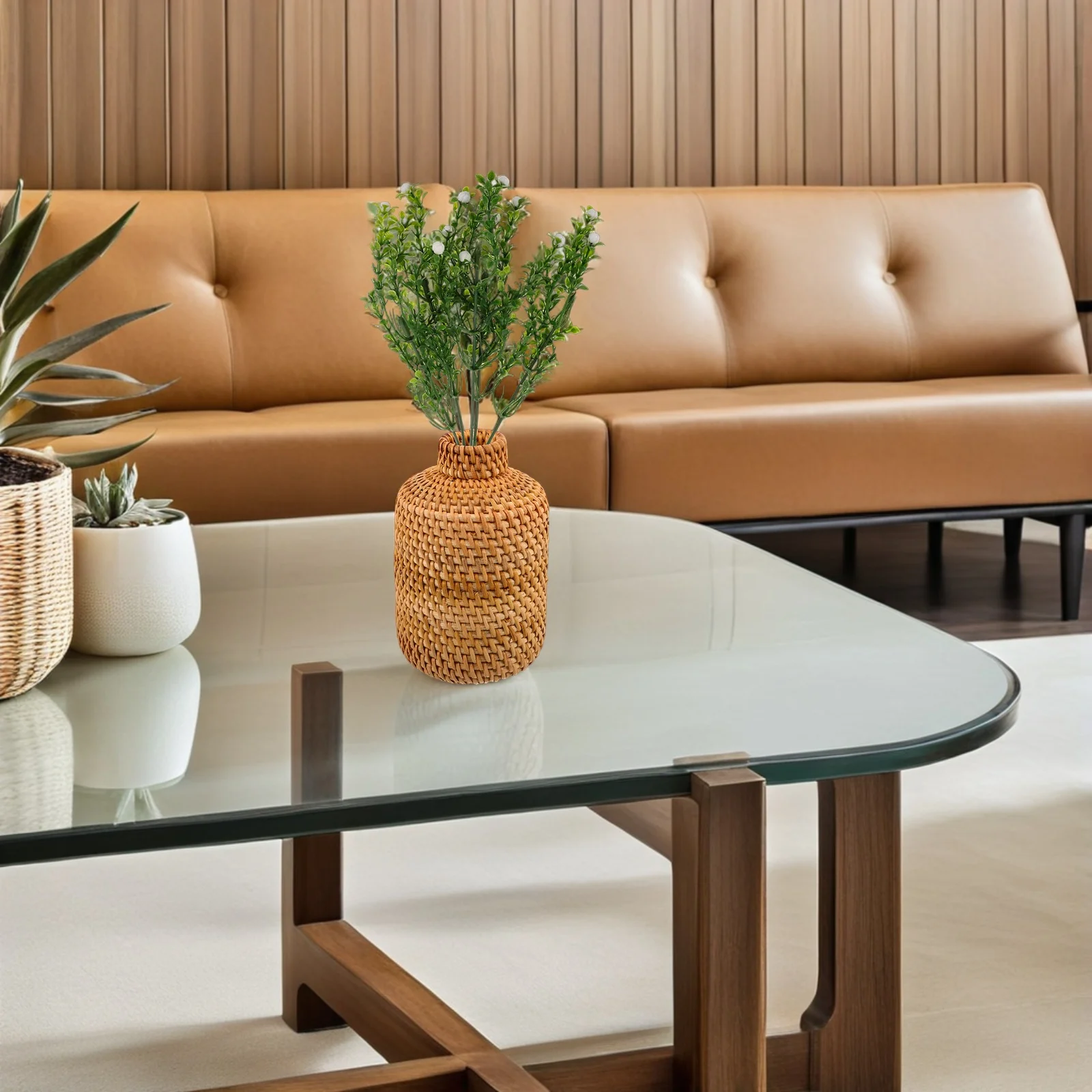 

3 Pcs Simulated Little White Fruit Decor Artificial Branches for Vase Blossom Stems Decorative Plastic Green Decoration