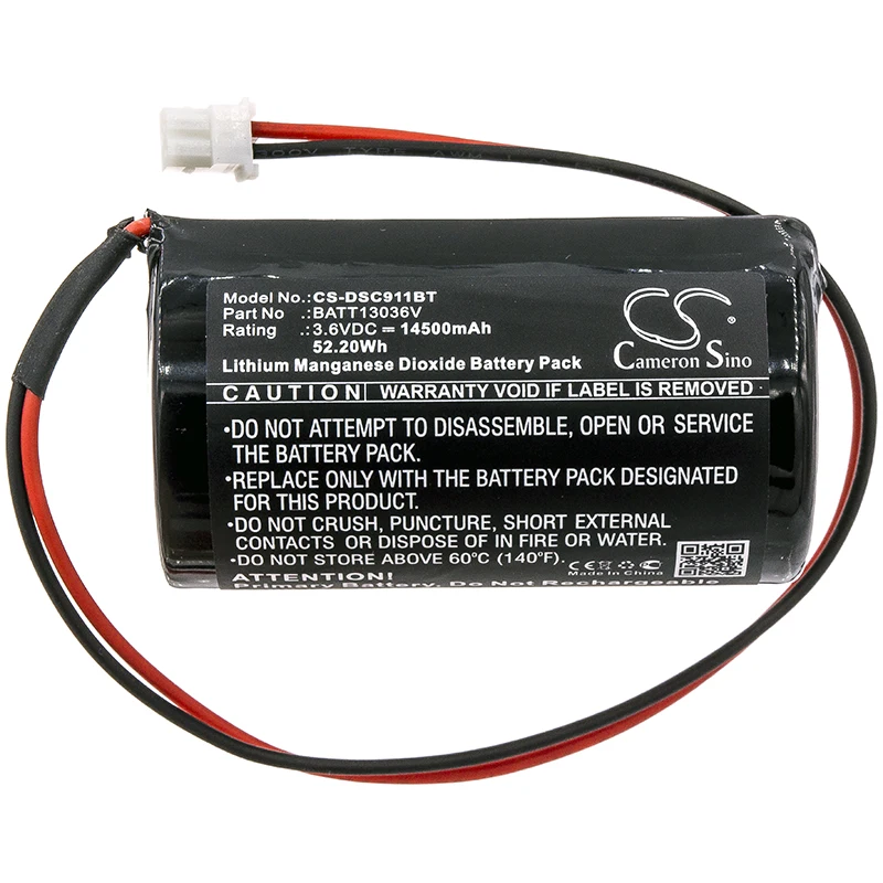 CS 14500mAh  Battery For PGX911  PowerG wireless PG9901 sirens  PowerG wireless PG9911 sirens