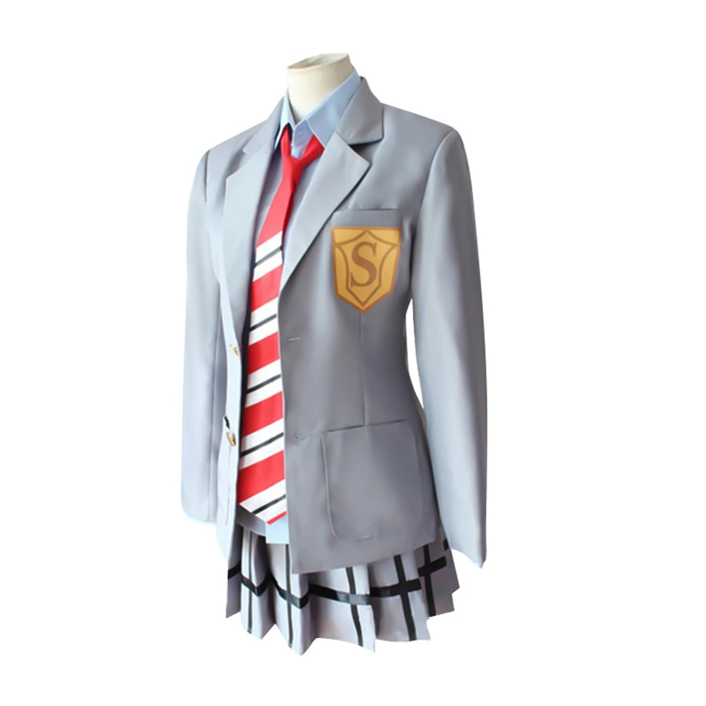 Unisex Anime Cos Miyazono Kaori Cosplay Costumes Halloween Christmas Party Uniform Suits