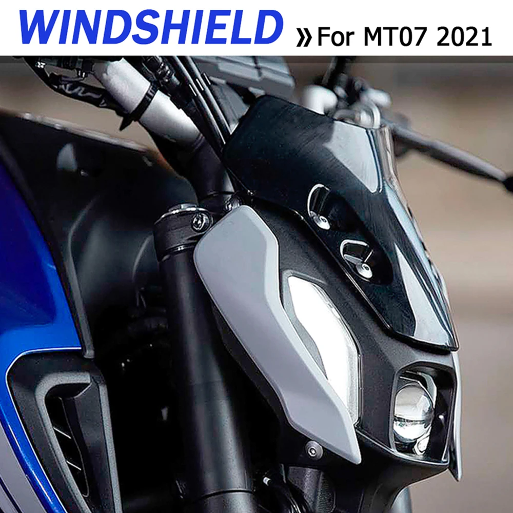 

For Yamaha MT07 MT 07 MT-07 mt07 mt 07 2021 2022 NEW 2 colors Windshield WindScreen Double Bubble Motorcycle Accessories