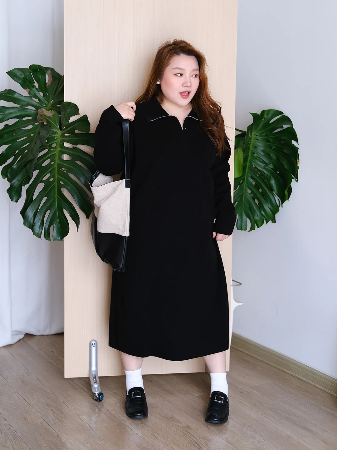 

Женская юбка-трапеция Zooobaby с высоким воротником на молнии, длинная, вязаная, в корейском стиле, облегающая, из полиэфирного волокна