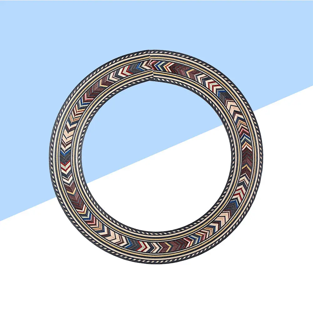 94Mm Wooden Guitar Rosette for Acoustic Classical Guitars Sound Hole Decoration Premium Polished Surface Color Shifts with Light