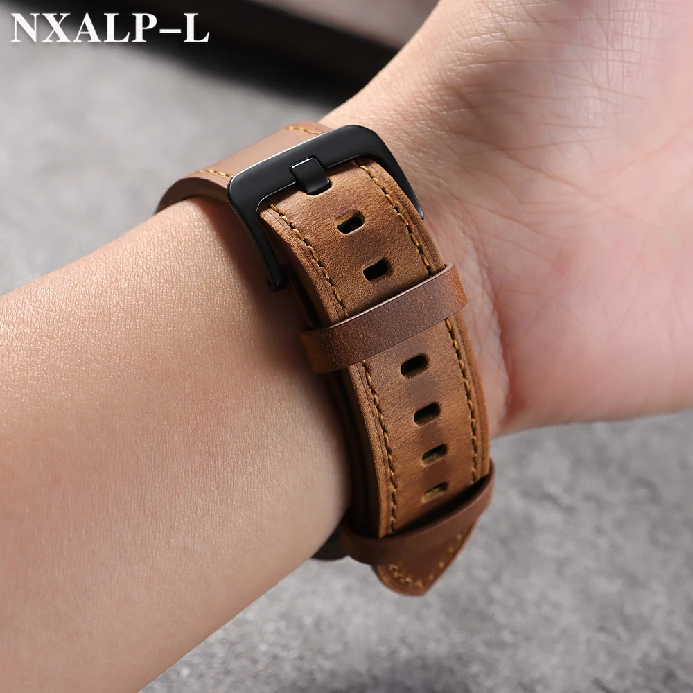 جلد طبيعي حزام (استيك) ساعة 20 مللي متر 22 مللي متر ل Seiko ل أوميغا Smartwatch معصمه 18 مللي متر 24 مللي متر جلد البقر حزام ساعة اليد سوار الأعمال #5