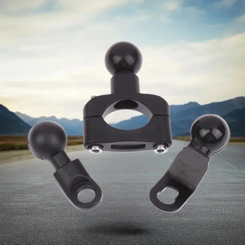 [J] 1 Set 2.3cm Ball Clamp Bracket For Motorbike Phone Holder PJ10/PJ13/PJ18 Motorcycle Handlebar Mount Base Kit Accessories