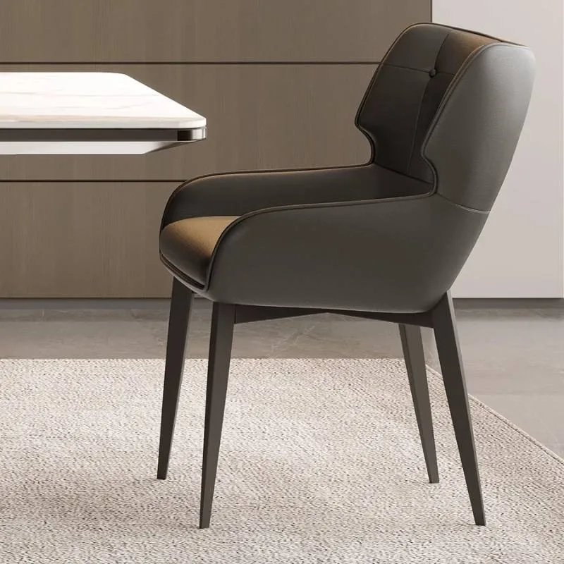 مسند ظهر أسود لتناول الطعام كراسي ديكور تصميم حديث مكتب لهجة الطعام كرسي أريكة غرفة المعيشة أثاث Sillas Para Comedor #3