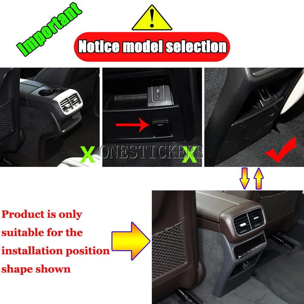 For Mercedes Benz GLE Class AMG W167 V167 Coupe C167 GLE350 450 300 400 2020-2023+ Car Rear Air Conditioning Outlet Cover Trim