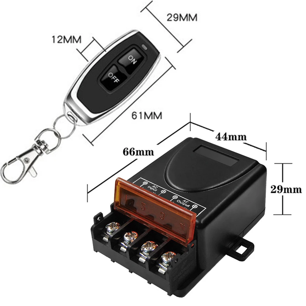 433MHz Smart Light Switch Wireless Remote Control AC90-265V 30A Relay Module ON OFF Transmitter Keyfob Home for Fan Ceiling Lamp